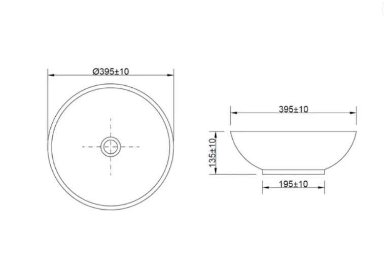 Lavoar de blat Dokos 39.5cm gri mat CE-19-707-C efect mramor 