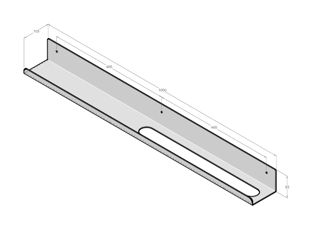Suport cu raft Daske Mirage TR/M-2403JR bej dreapta