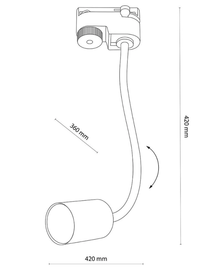 Трековый светильник Tk-Lighting Tracer 6612 Lagos Flex Gold