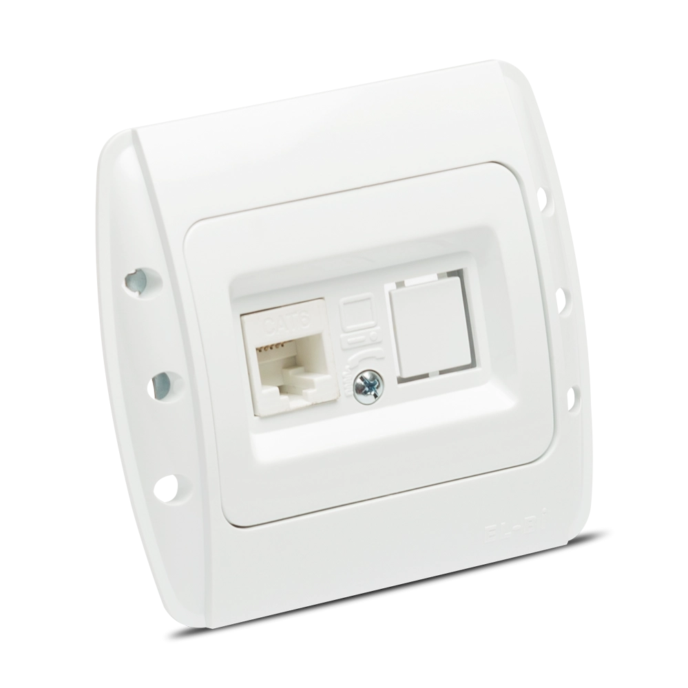 Розетка UTP 1XRJ45 CAT6E белый ELBI