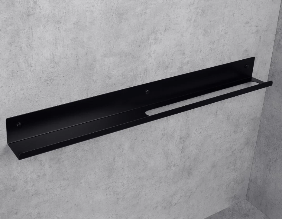 Вешалка для полотенец с полкой Daske Mirage TR/M-0935BR чёрный правый