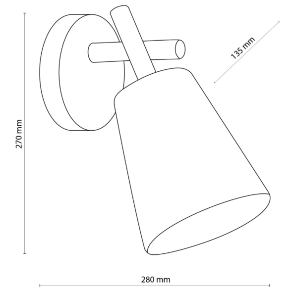 Candelabru de perete Tk Lighting 818 VAIO WHITE 1 E27