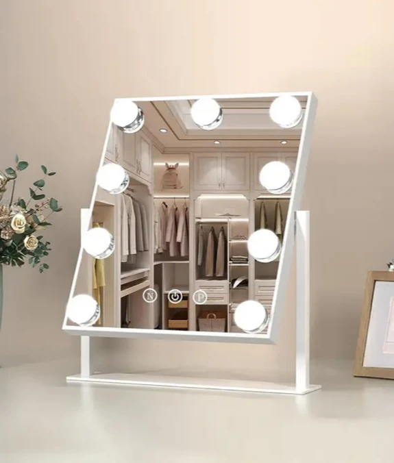 Настольное зеркало LED 25х37 см 9x1W белый
