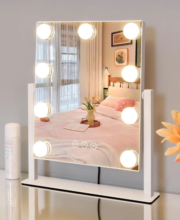 Настольное зеркало LED 25х37 см 9x1W белый