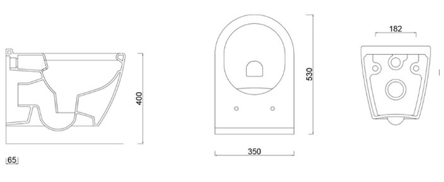 Vas WC suspendat Uno Rimless Guralvit 82159