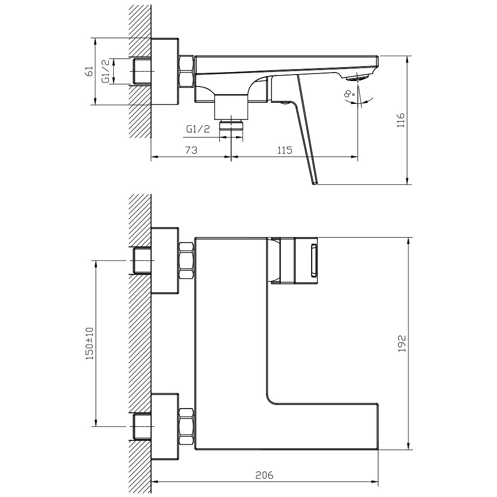 Baterie de baie Mateco Apri 107671