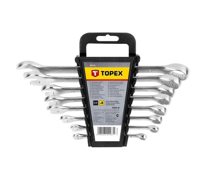 Набор ключей с закрытым зевом, 6-19 мм набор 8шт 35D756 TOPEX 861
