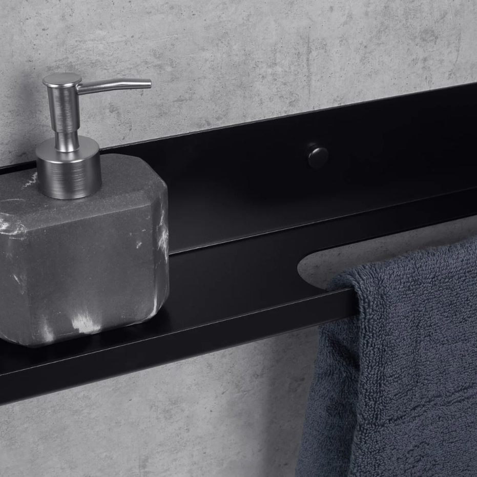 Suport cu raft Daske Mirage ADH TR/M-0218BL-A negru stâng