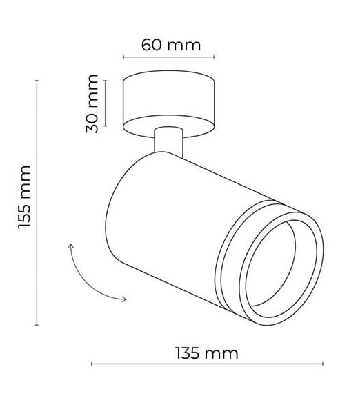 Spot Tk Lighting JET WHITE 1GU 10 6911