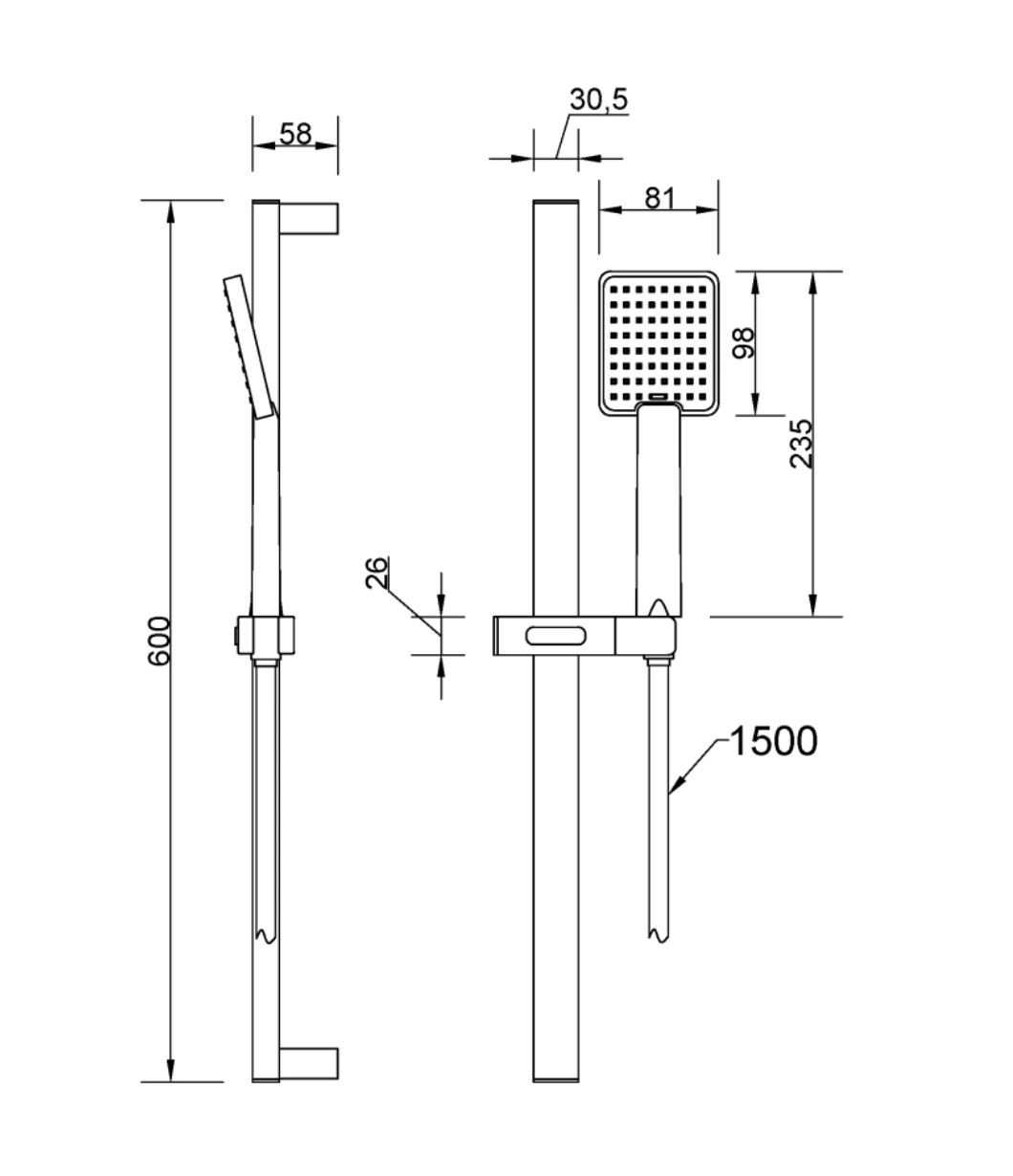 Sistemă de duș Invena Patras AU-31-Z04-G Black