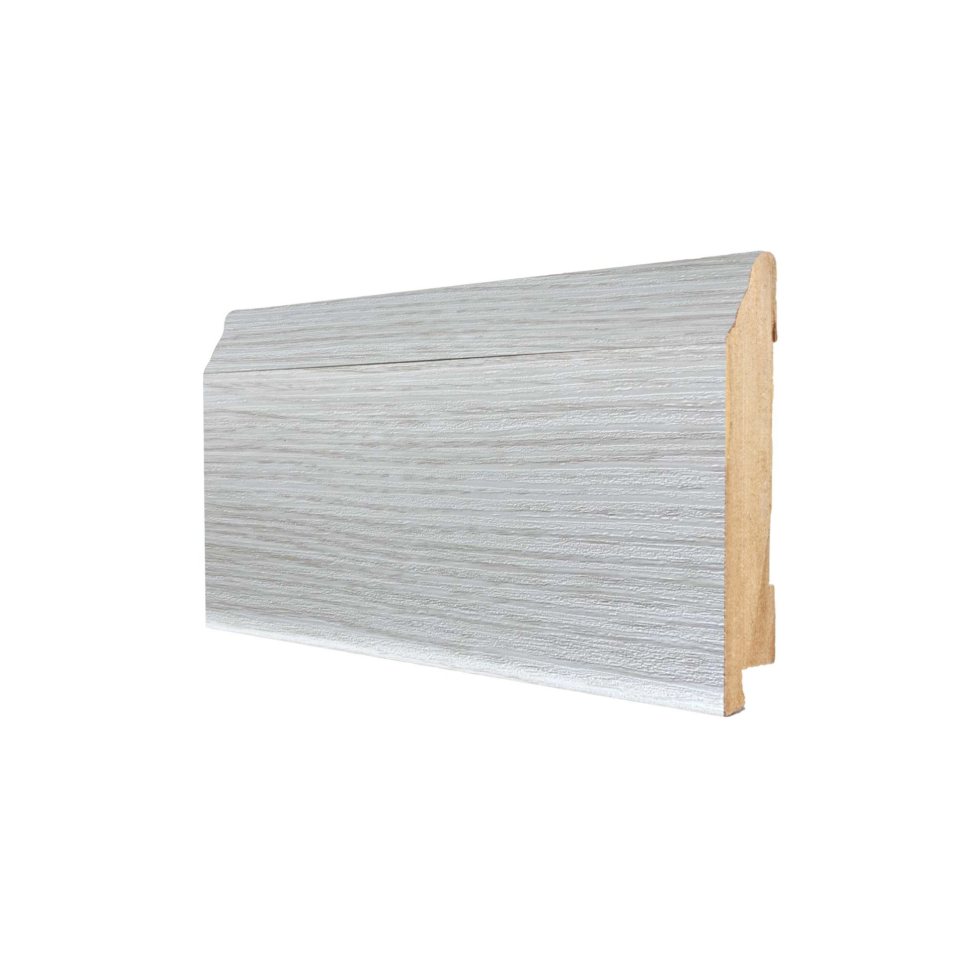 Плинтус MDF 80*16*2410 Дуб белый