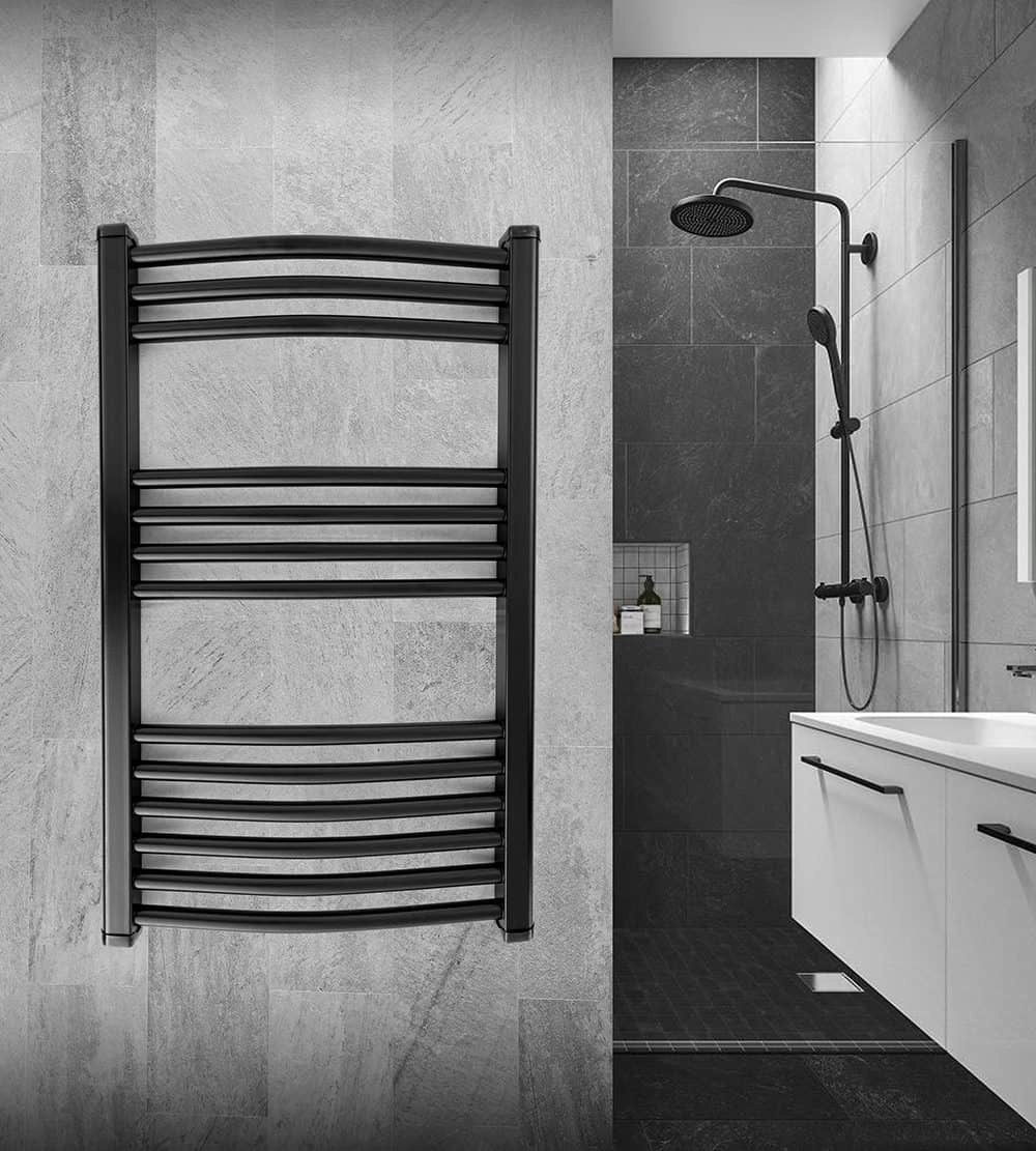 Uscător de prosoape Hirapan Black 500*800 104934 