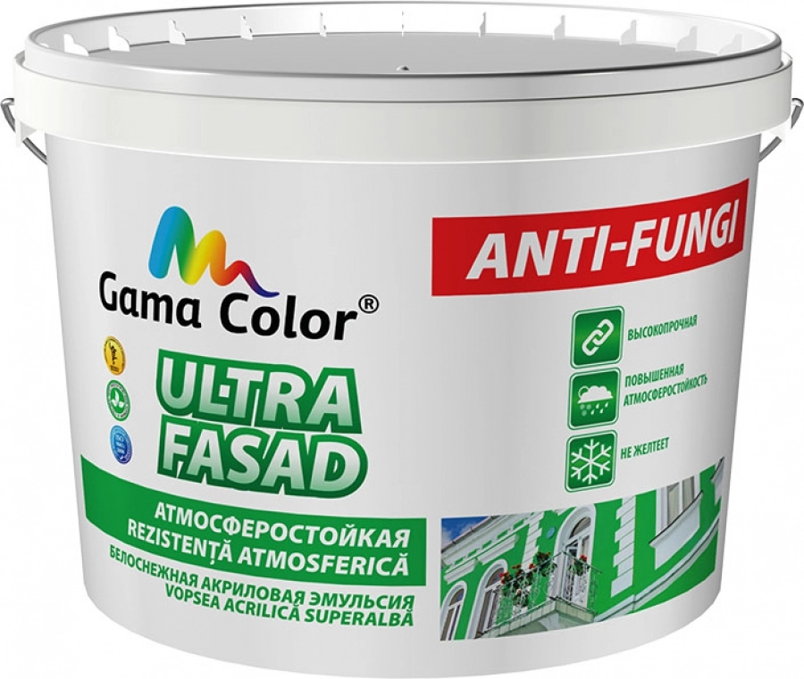 Краска водоэмульсионная Ultra Fasad Gama Color 4кг