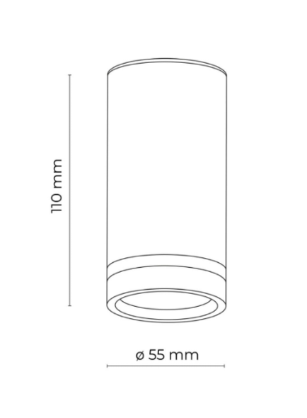Spot Tk Lighting  JET BLACK DOWNLIGHT 1 GU 10 6918