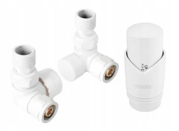 Set robineți radiator axiali  Ferro ZT030WH 1/2