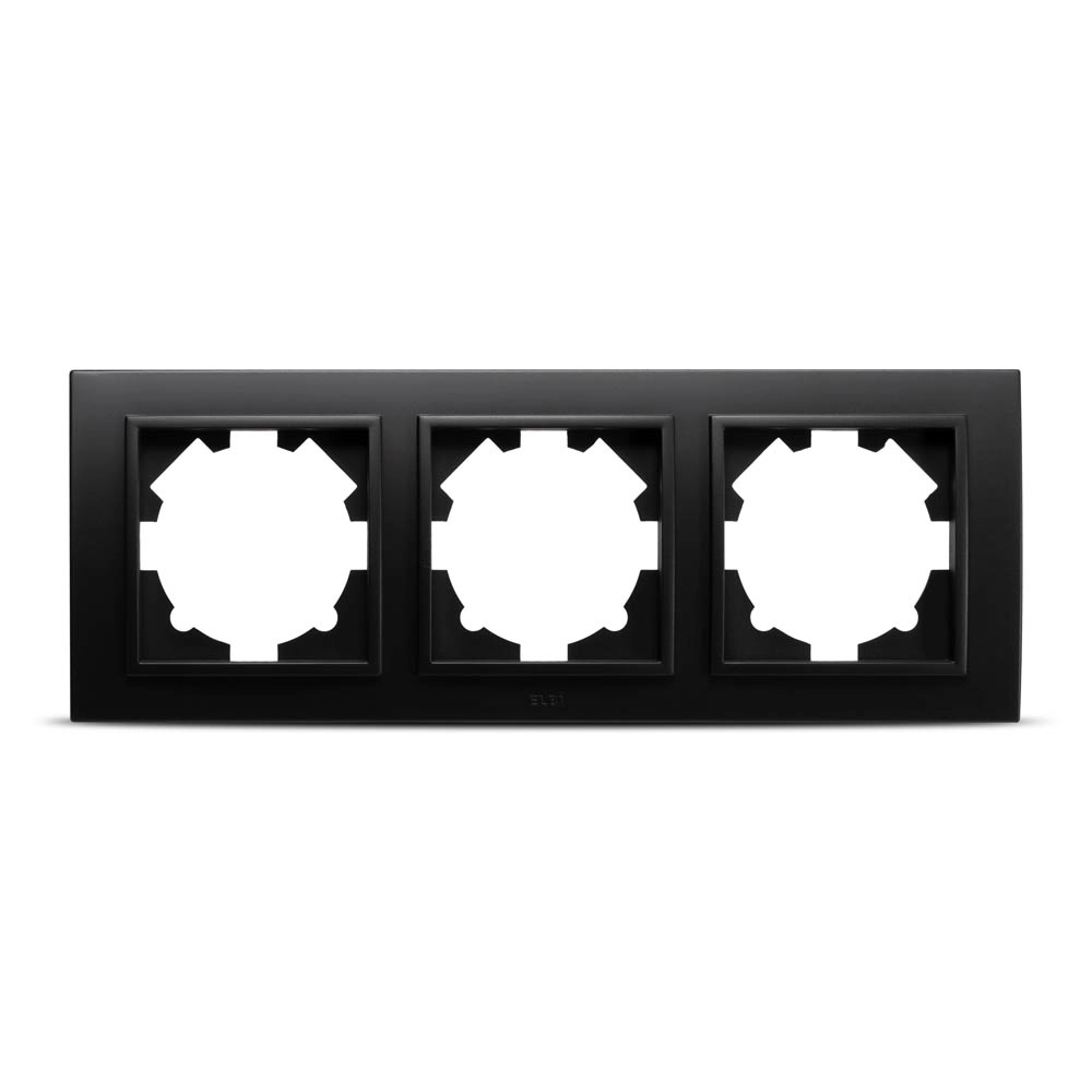 Рамка 3P чёрный мат EL-BI