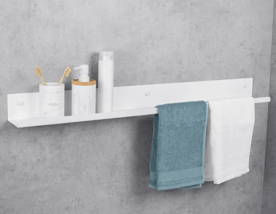 Вешалка для полотенец с полкой Daske Mirage TR/M-2397JL беж левый