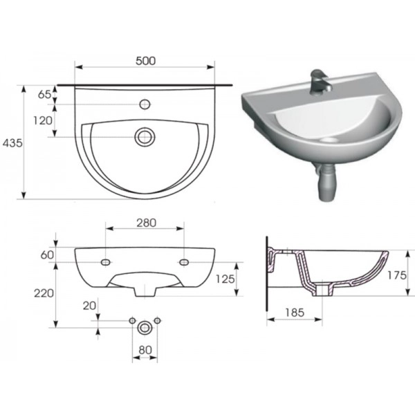Lavoar Cersanit Prezident 50 1134 