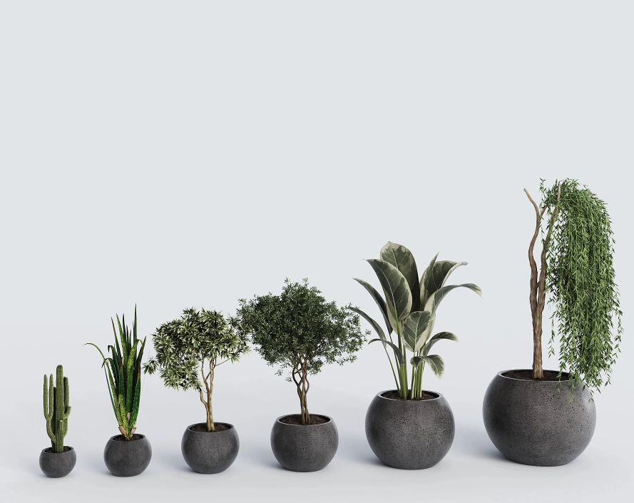 Горшок из бетона Luno D300мм grey