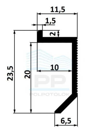 Plinta montare ascunsă ASP112B PP 2600mm