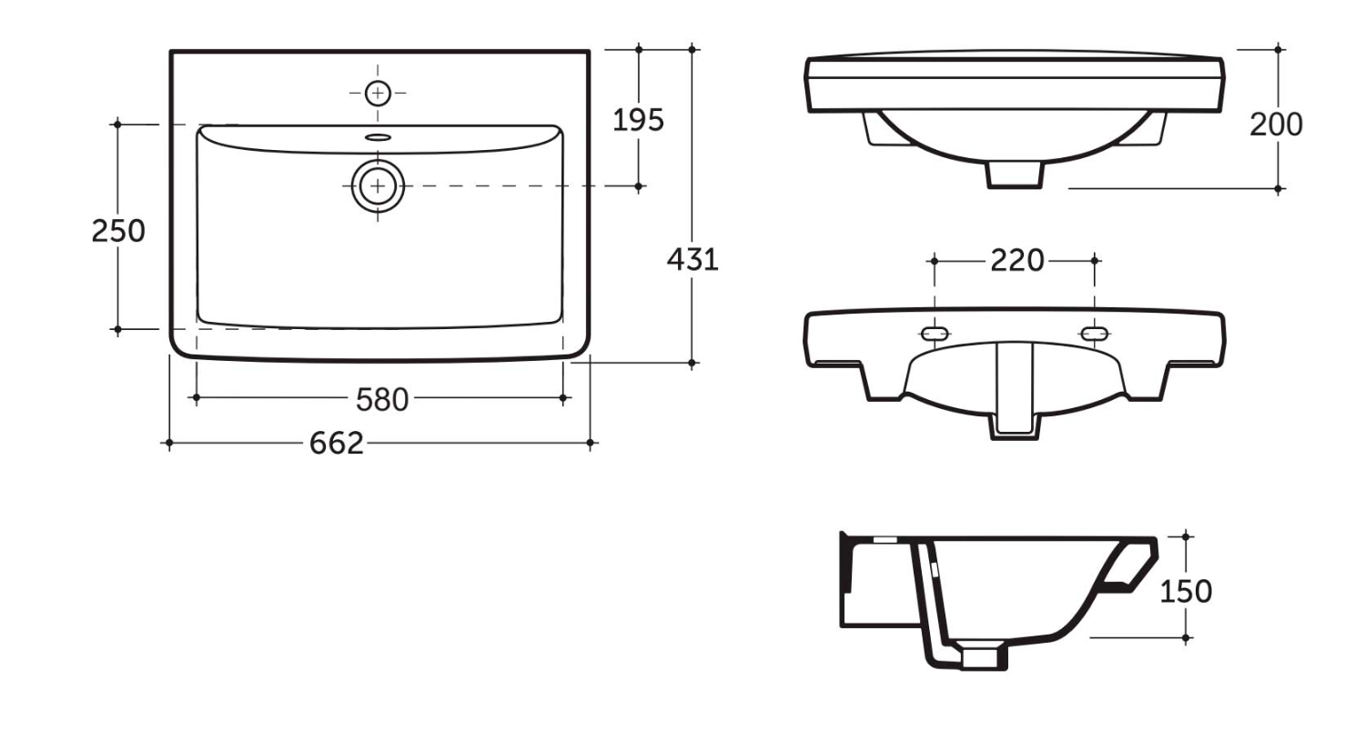 Lavoar Keramin Milan 65 white