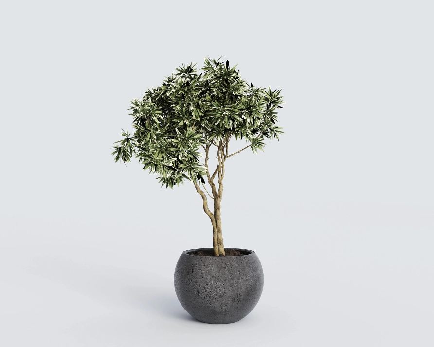 Горшок из бетона Luno D300мм grey-white