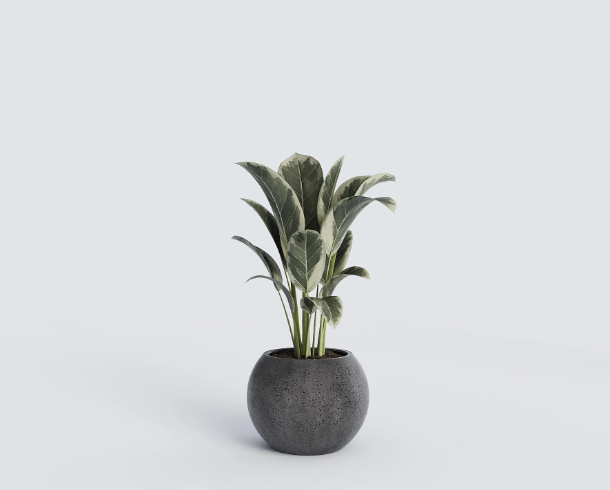 Горшок из бетона Luno D300мм grey-white