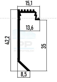 Plintă montare ascunsă ASPL35B PP 2600mm