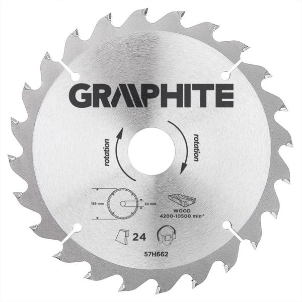 Disc p/lemn Graphite 185x30mm 3961