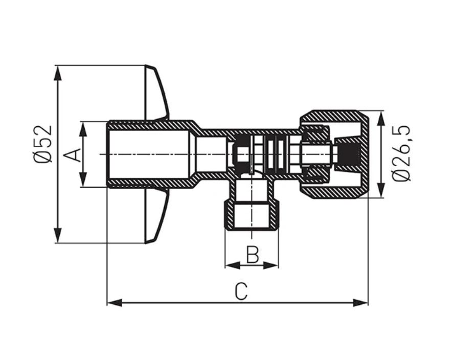 Robinet coltar Ferro 1/2x1/2'' FRRC33000 