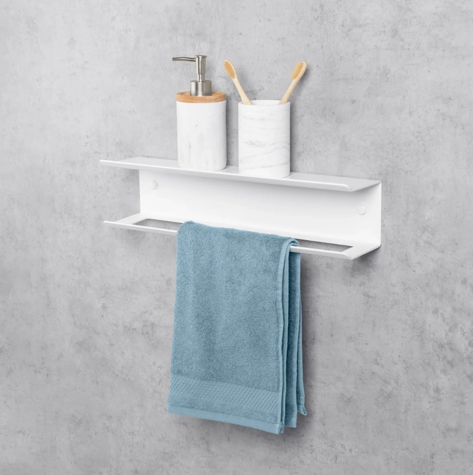 Вешалка для полотенец с полкой Daske Pody ADH TR/PY-1024W-A белый