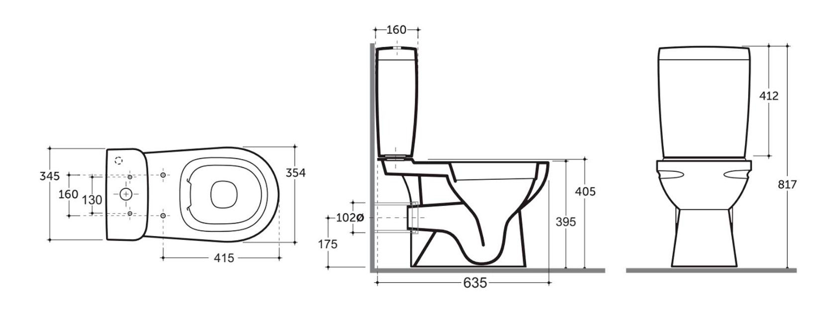 Унитаз Keramin Alibano R Slim MS white