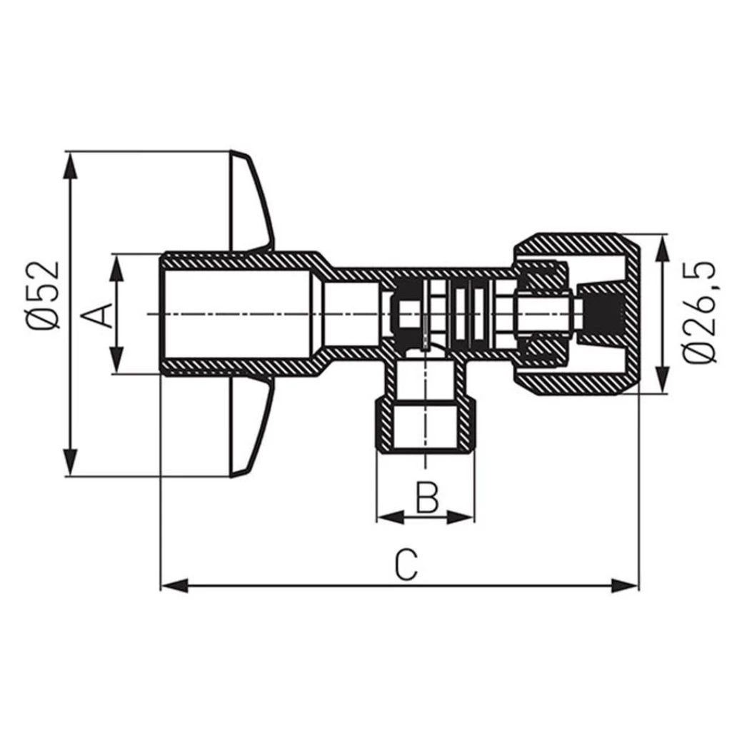 Robinet coltar Ferro 1/2*3/4 FRRC34000 