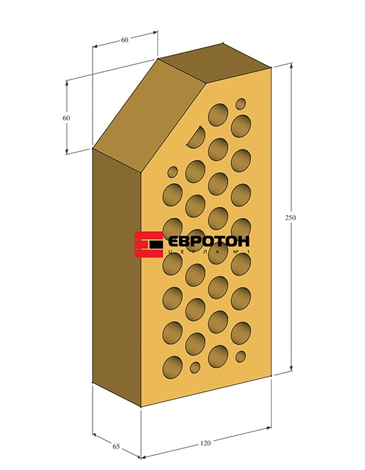 Кирпич пустотелый TM Евротон ИФ-29  желтый