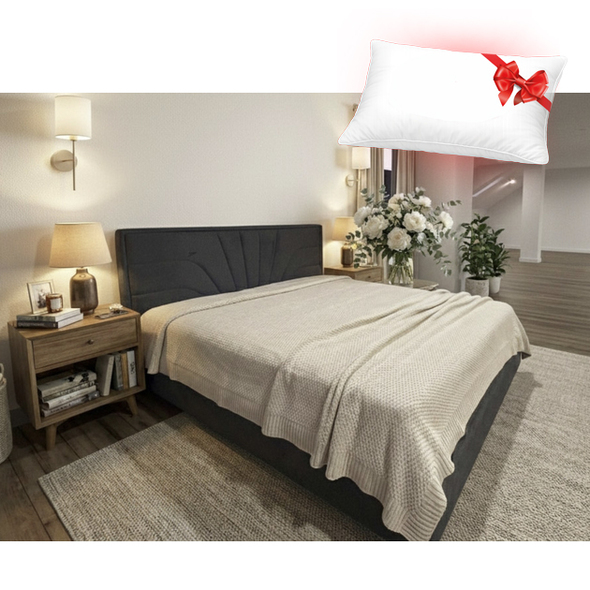 Pat Oxana Modern stofa Glow 19 160x200 + pernă cadou