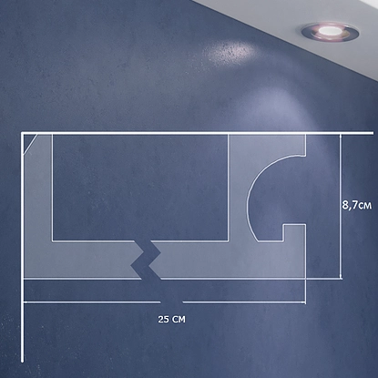 Потолочный плинтус MTP XPS LD-07-25  85*250*2000 