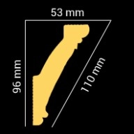 Потолочный плинтус GP-28(24)