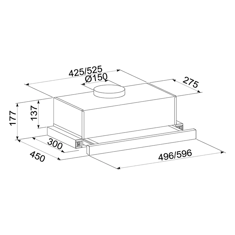 Hotă Tornado Sondo 700(60) FG LED