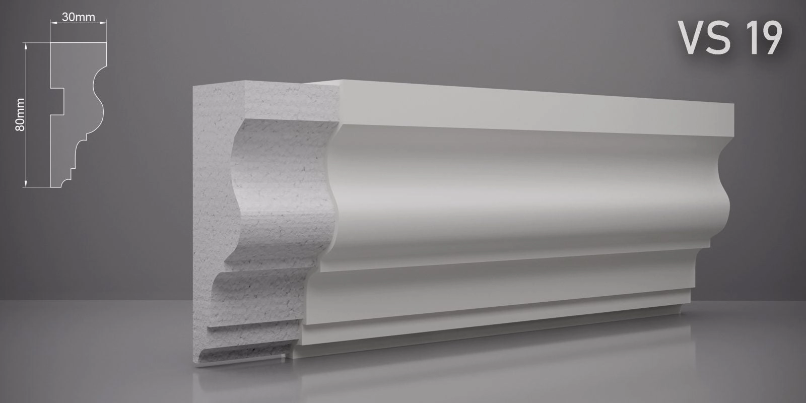 Декоративный пояс VS19 80x30мм