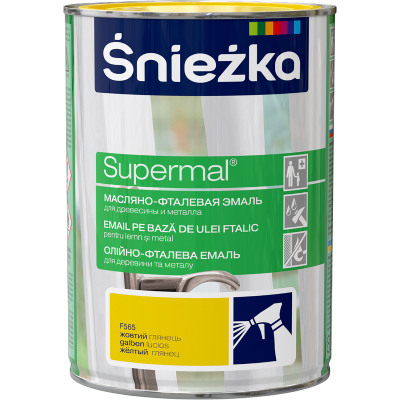 Эмаль Supermal 0.8L жёлтый