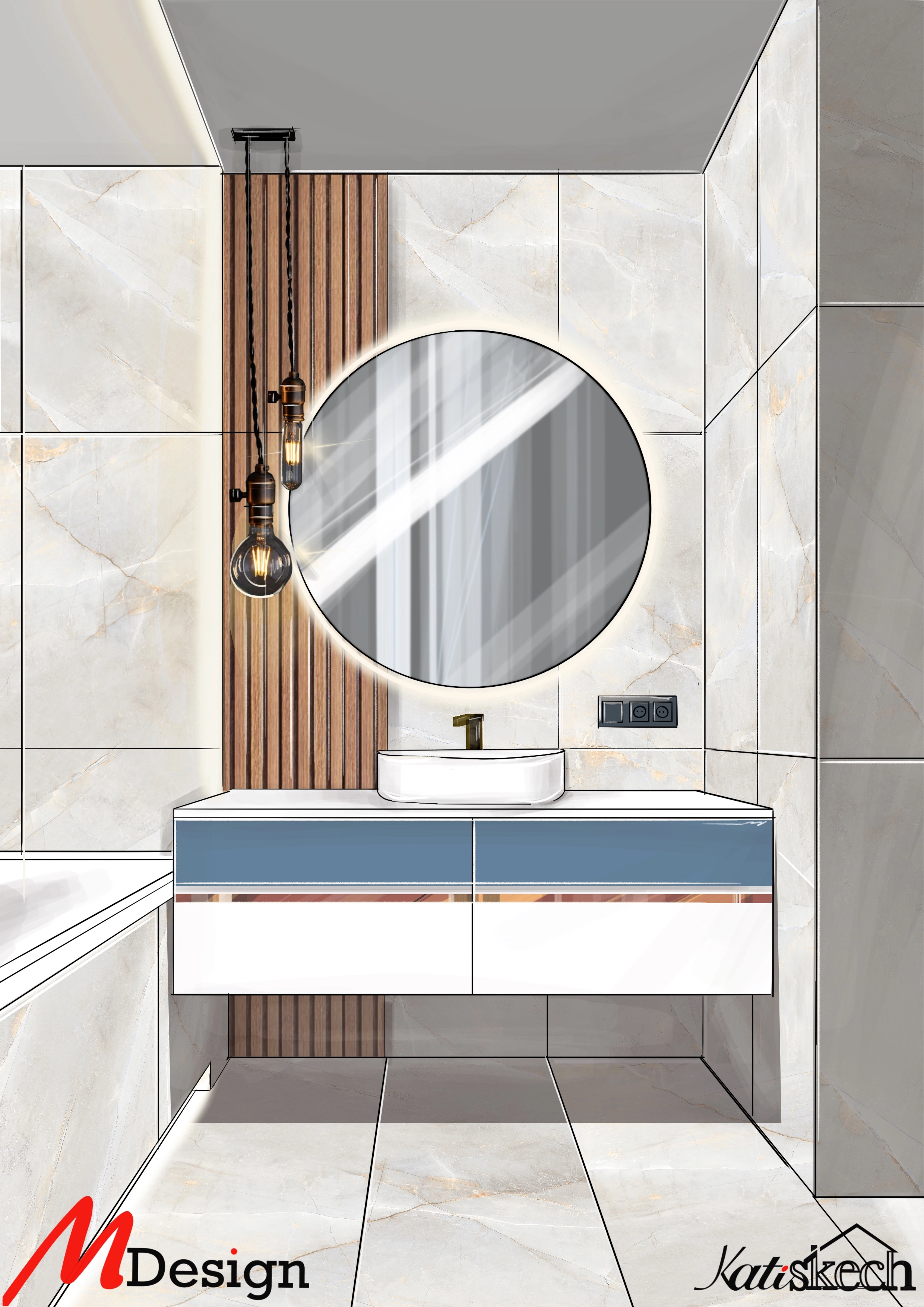 Faianță Boston 60x120 blue light