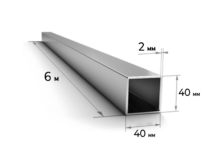 Țeavă profil 40*40*2mm