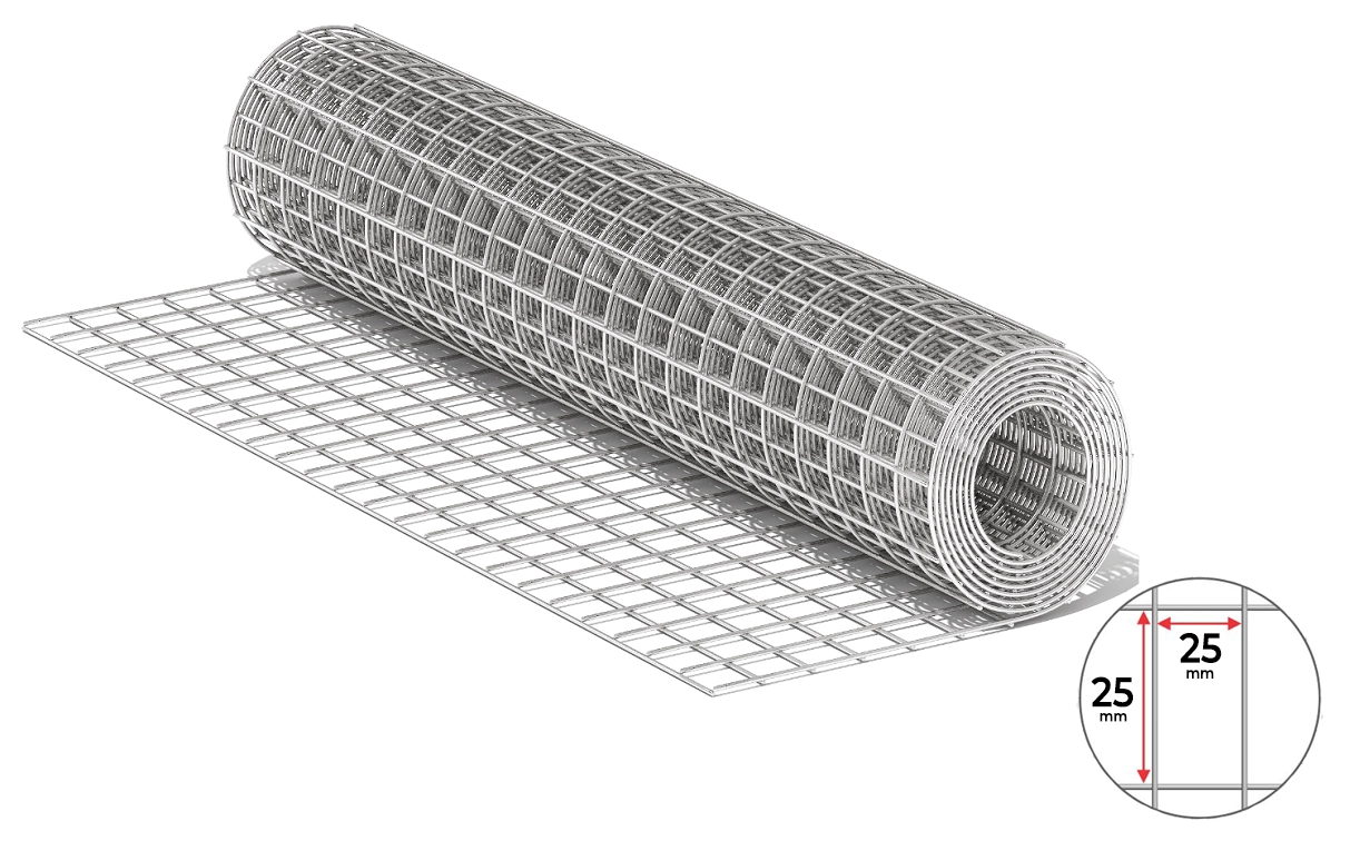 Plasă sudată zincată 25.4*25.4 D-1.6 H-1.5
