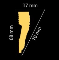 Потолочный плинтус GP-65(64)