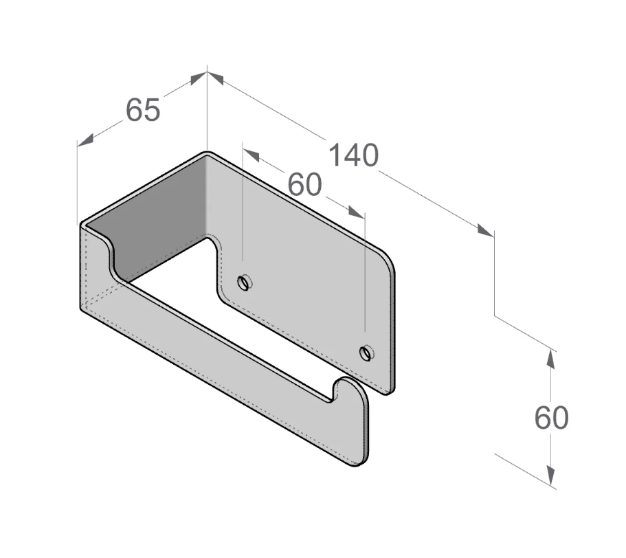 Держатель для туалетной бумаги Daske Zenda PH/Z-0065BL беж левый