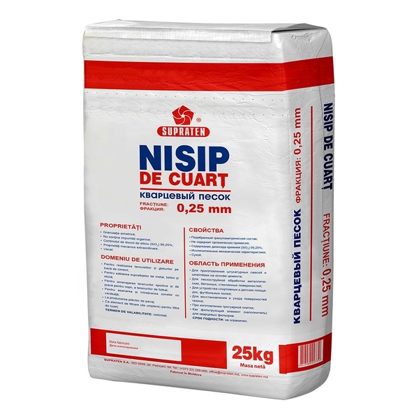 Nisip de cuarț 25 kg 