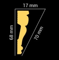 Потолочный плинтус GP-72(64)