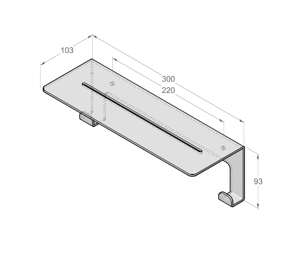 Raft Daske Grohys ADH SH/GR-1161B-A negru