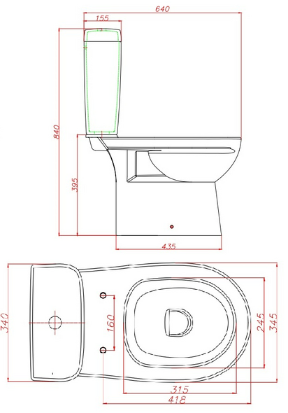Vas WC Keramin Alibano R dual ML