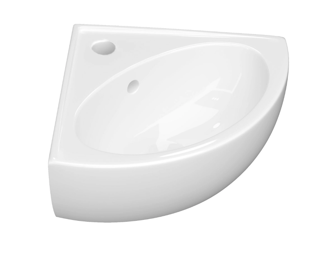 Lavoar Keramin de colt Lago 45 alb 1c